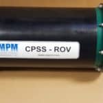 Picture of MPM's CPSS telemetry bottle for mounting on an Remote Operated Vehicle (ROV)